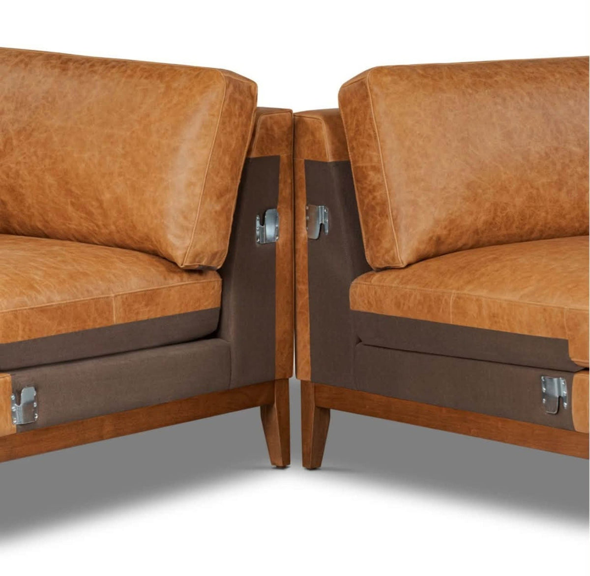 Brand New- Zyon 116" Leather L-Shaped Corner Sectional Sofa - Poly&Bark (Delivery Available!! )