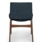 Nosh Dining Chairs – Walnut & Denim Blue | Set of 2 | Brand New in Box