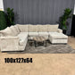 🛋️ Beige Ushaped Sectional Sofa (Delivery Available!! )