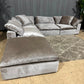 RH- Gray Velvet Restoration Hardware Original Cloud Couch (5pc) | Luxe