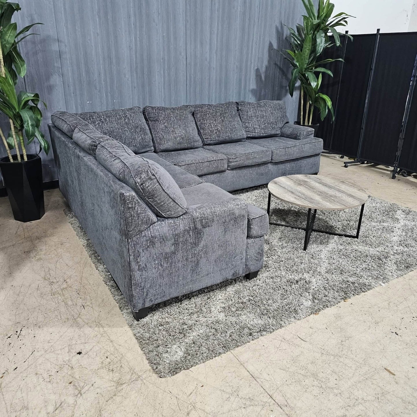 Spacious Charcoal Sectional Sofa (Delivery Available!! )