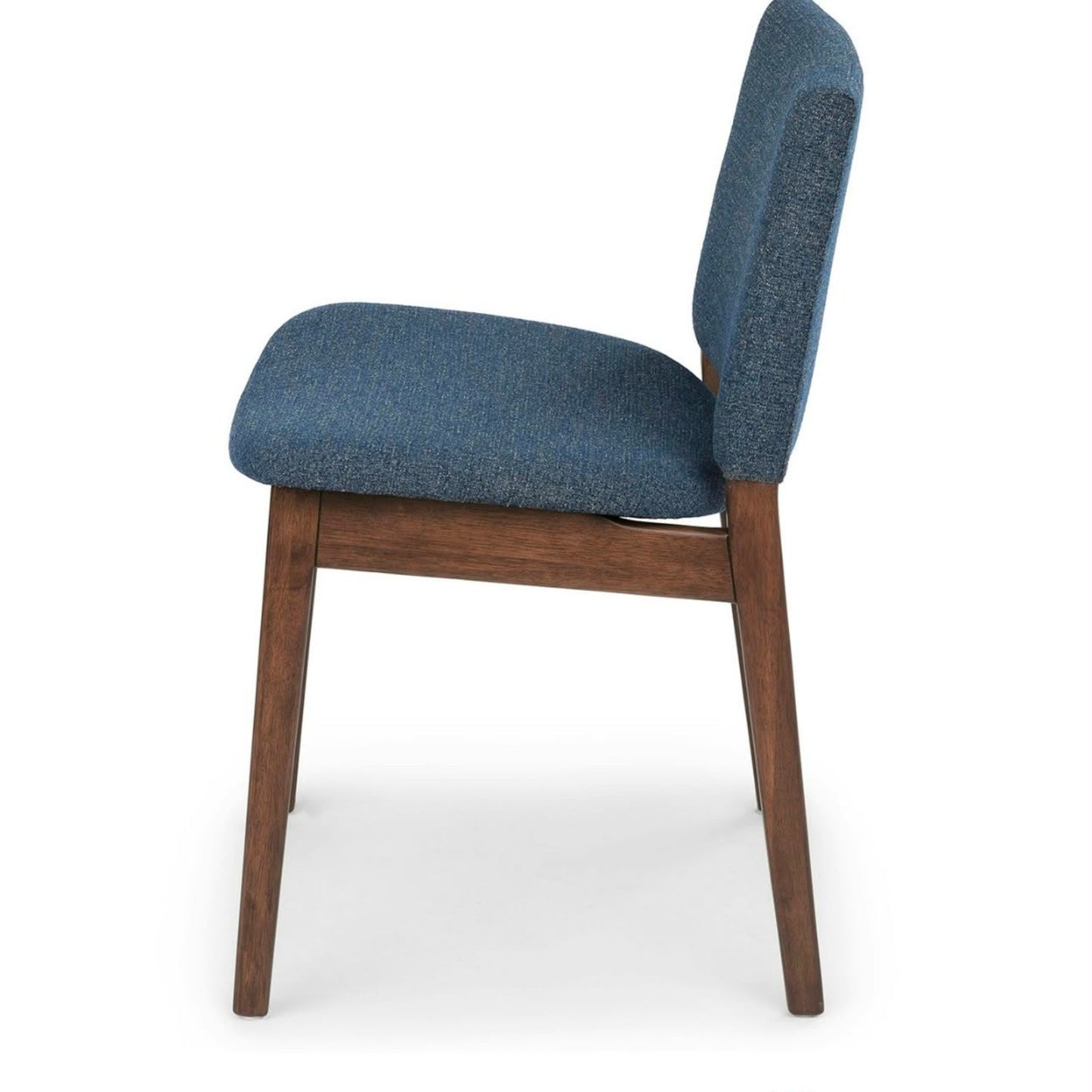 Nosh Dining Chairs – Walnut & Denim Blue | Set of 2 | Brand New in Box