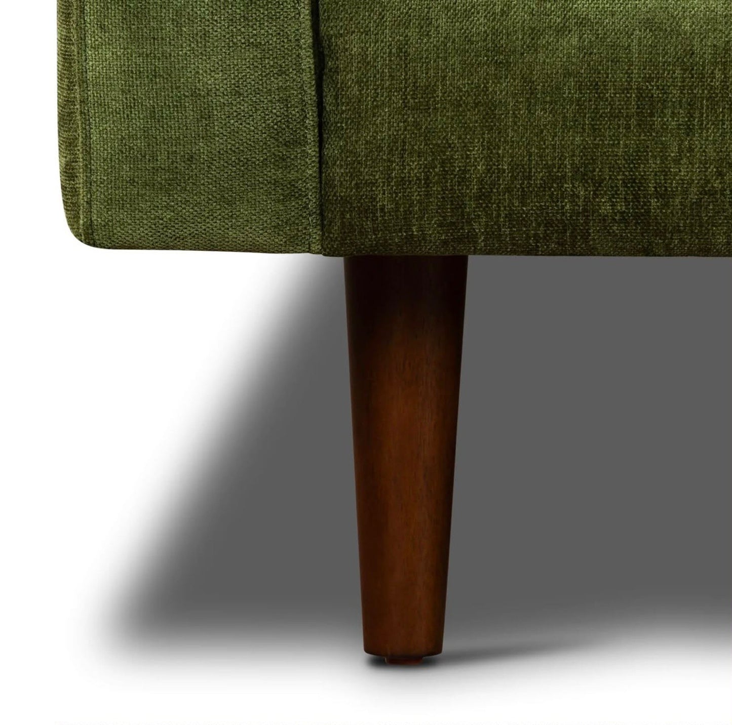 Poly & Bark Napa Velvet Sofa – Distressed Green | Brand New in Box