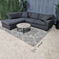 Comfy Charcoal Feather Filled Sectional Sofa (Delivery Available!! )