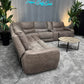 Brown Kane’s Microsuede Reclining Sectional