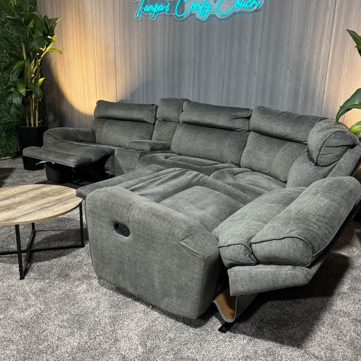 HUGE RECLINING SECTIONAL + RECLINER | GRAY (Delivery Available!! )
