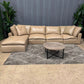 RH - Tan Leather Restoration Hardware Original Cloud Couch (5pc) | Petite (Delivery Available!! )