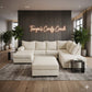 🛋️ Cream Double Chaise Sectional Sofa (Delivery Available!! )
