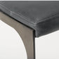 Tyson Backless Suede Counter Stool – Black Leather & Gunmetal Frame | Open Box