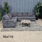 Spacious Charcoal Sectional Sofa (Delivery Available!! )