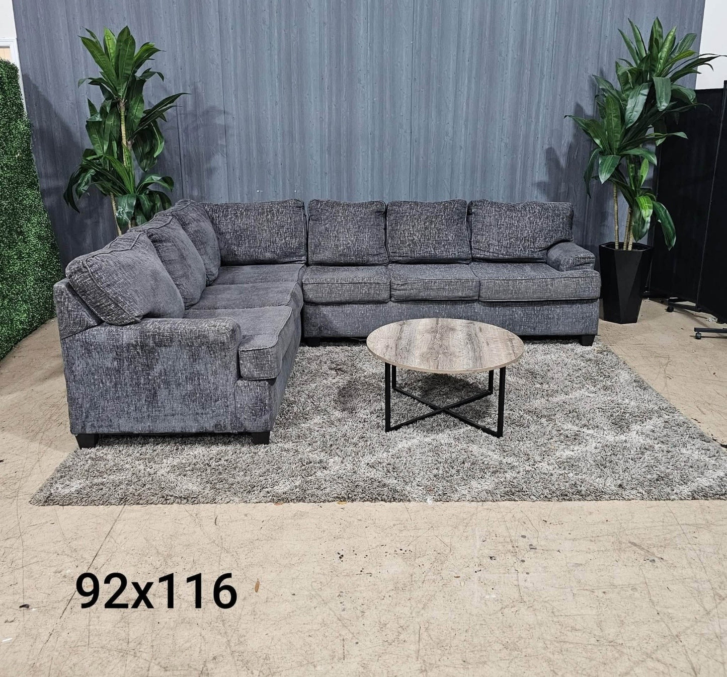 Spacious Charcoal Sectional Sofa (Delivery Available!! )
