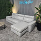 Small Full Grain Leather Reclining Sectional