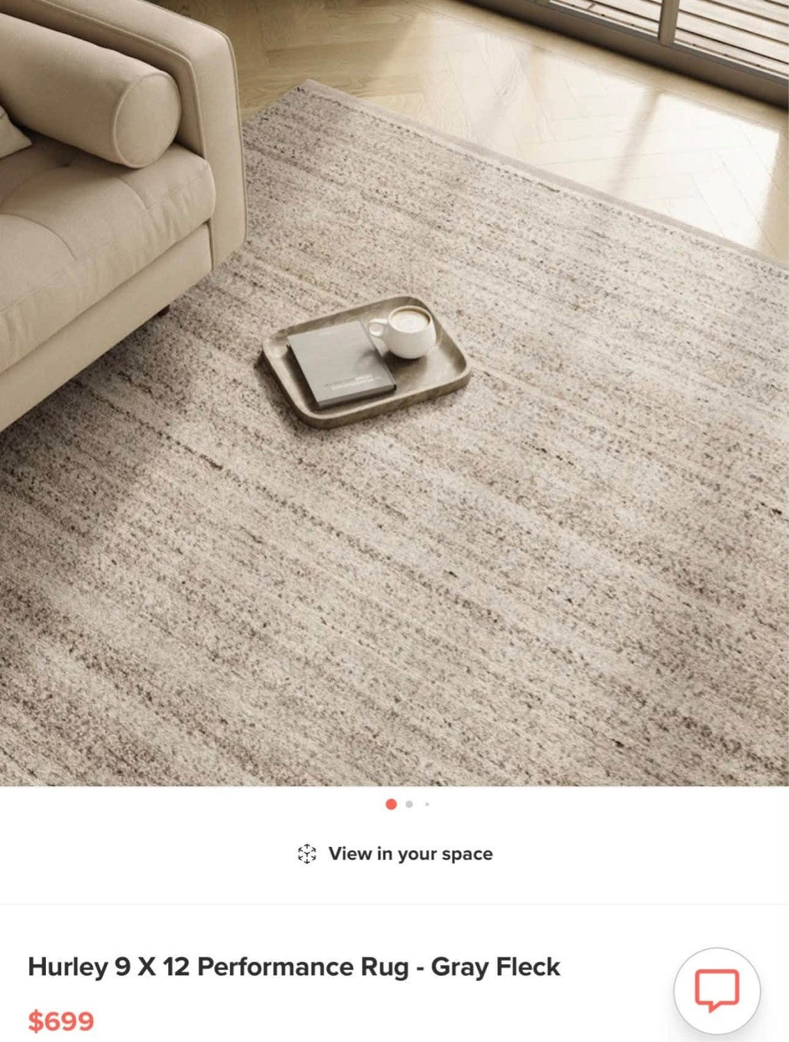 Article Hurley 9x12 Performance Rug | Gray Fleck | Brand New (Delivery Available!! )