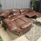 Leather Ushaped Reclining Sectional Sofa (Delivery Available!! )
