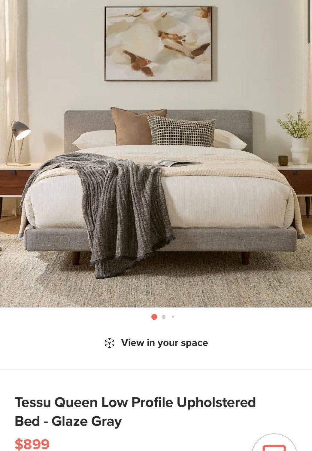 Tessu Queen Bed Frame + Dresser & 2 Nightstands – Bedroom Set (Delivery Available!! )