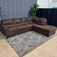 Brown Microsuede Sectional Sofa (Delivery Available!! )