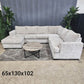 Beige Ushaped Sectional Sofa (Like New )