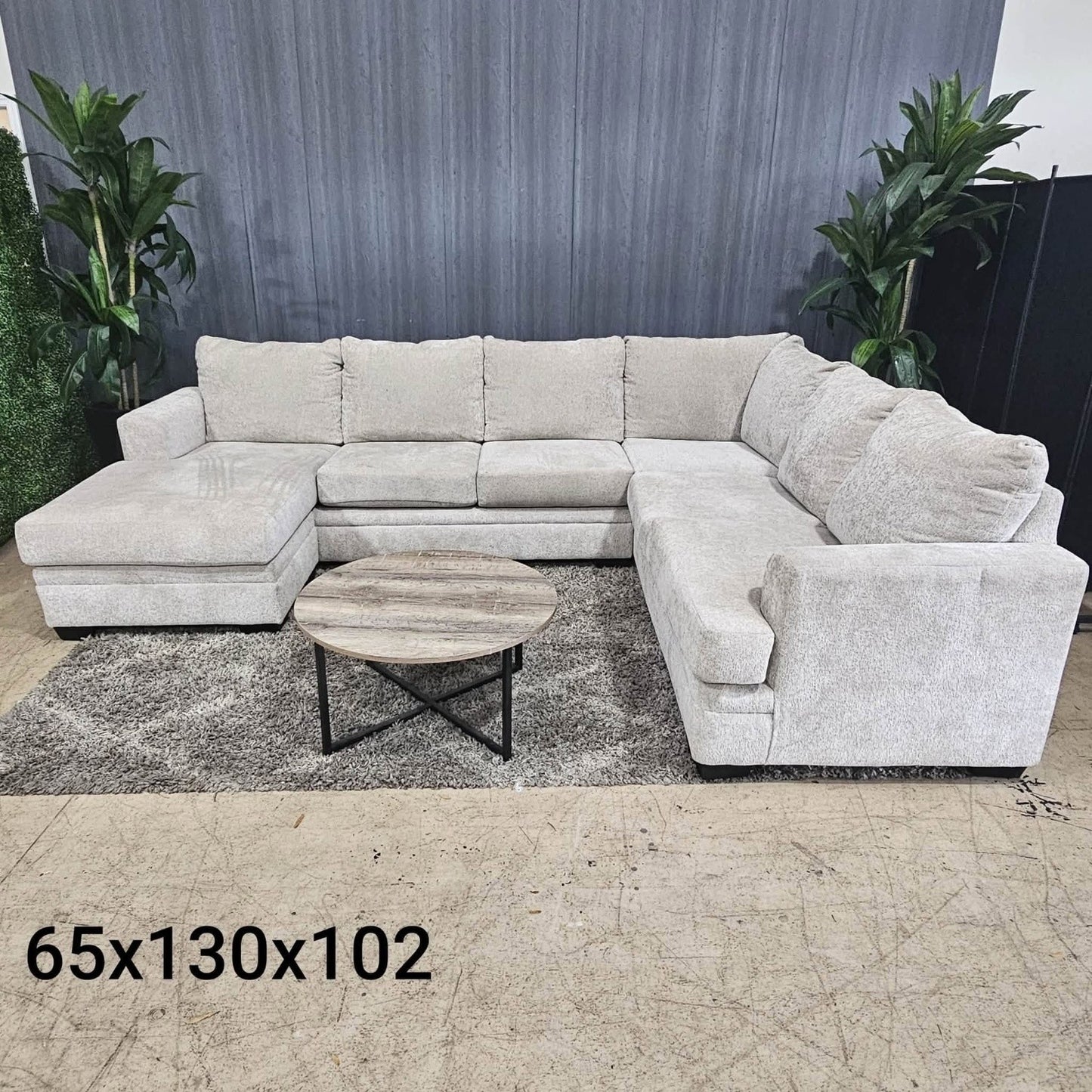Beige Ushaped Sectional Sofa (Like New )