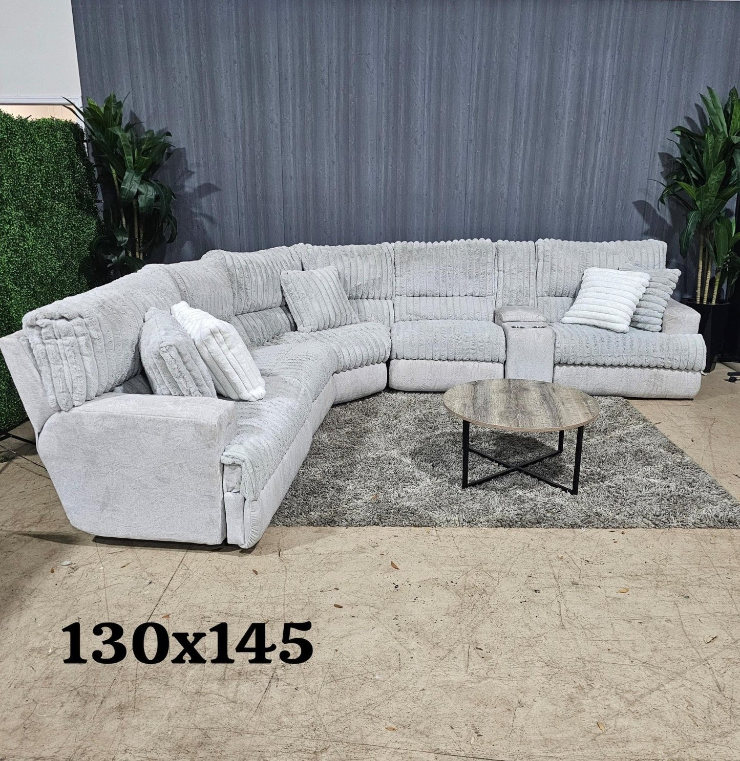 🛋️ Fluffy Corduroy Reclining Sectional Sofa (Delivery Available!! )