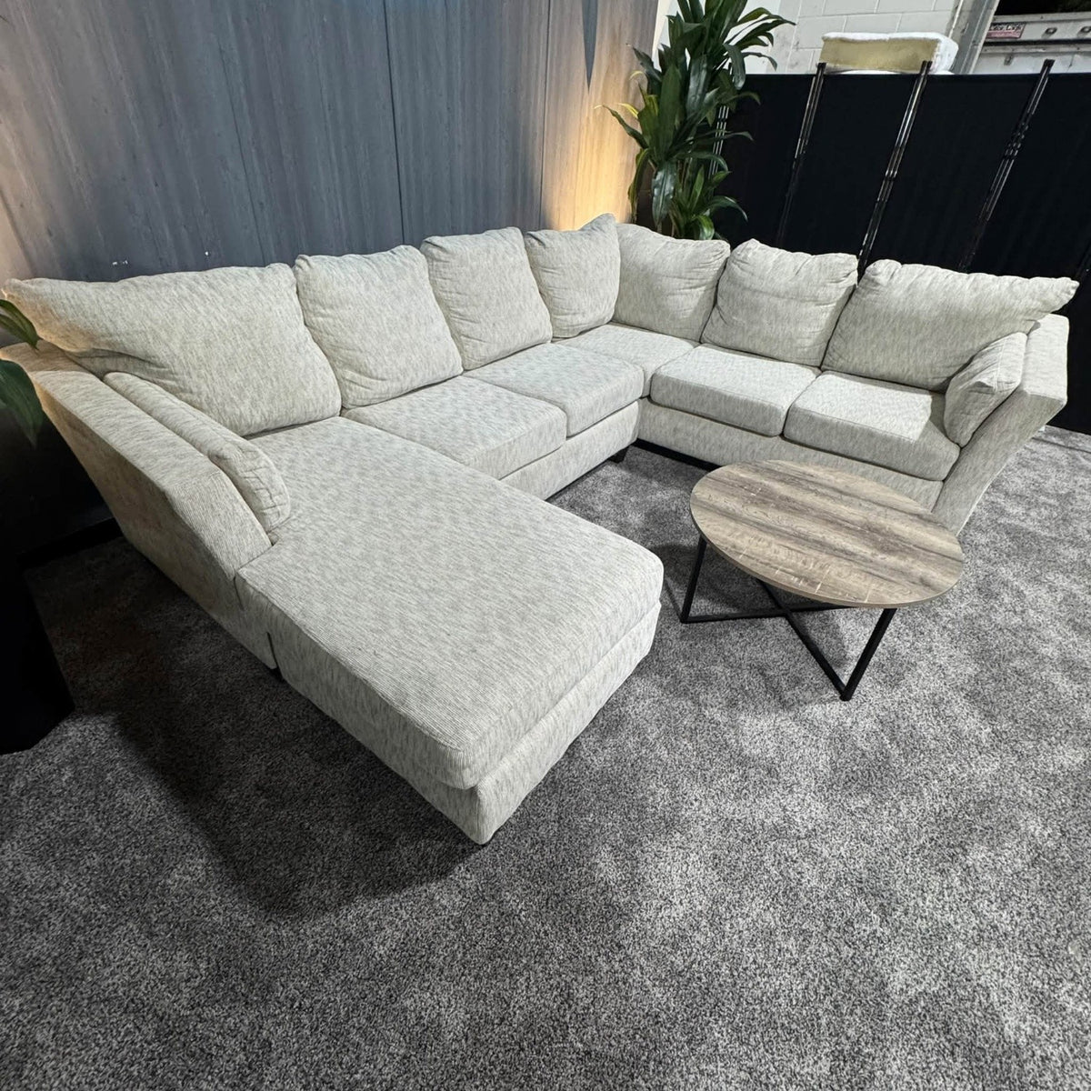 Cream Ushaped Sectional Sofa (Delivery Available!! )