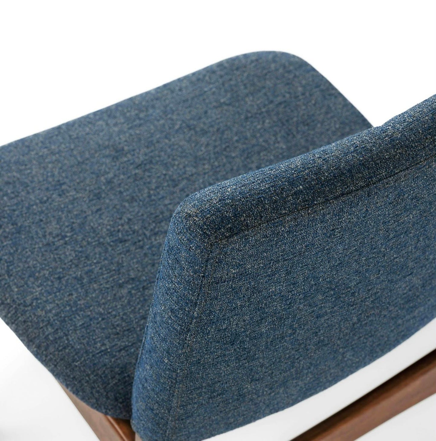Nosh Dining Chairs – Walnut & Denim Blue | Set of 2 | Brand New in Box