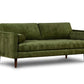 Poly & Bark Napa Velvet Sofa – Distressed Green | Brand New in Box