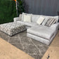 🛋️ Fluffy Sectional Sofa w/ Ottoman (Delivery Available!! )