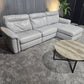 Small Full Grain Leather Reclining Sectional