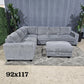 🛋️ Charcoal Sectional & Ottoman w Storage (Delivery Available!! )