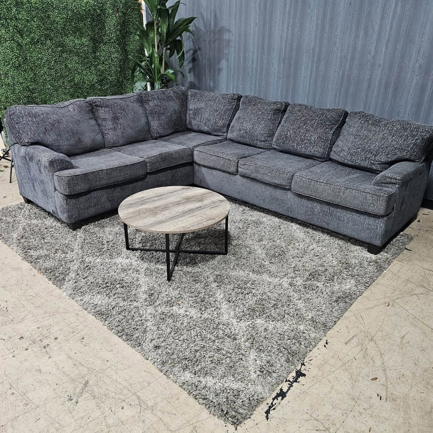 Spacious Charcoal Sectional Sofa (Delivery Available!! )