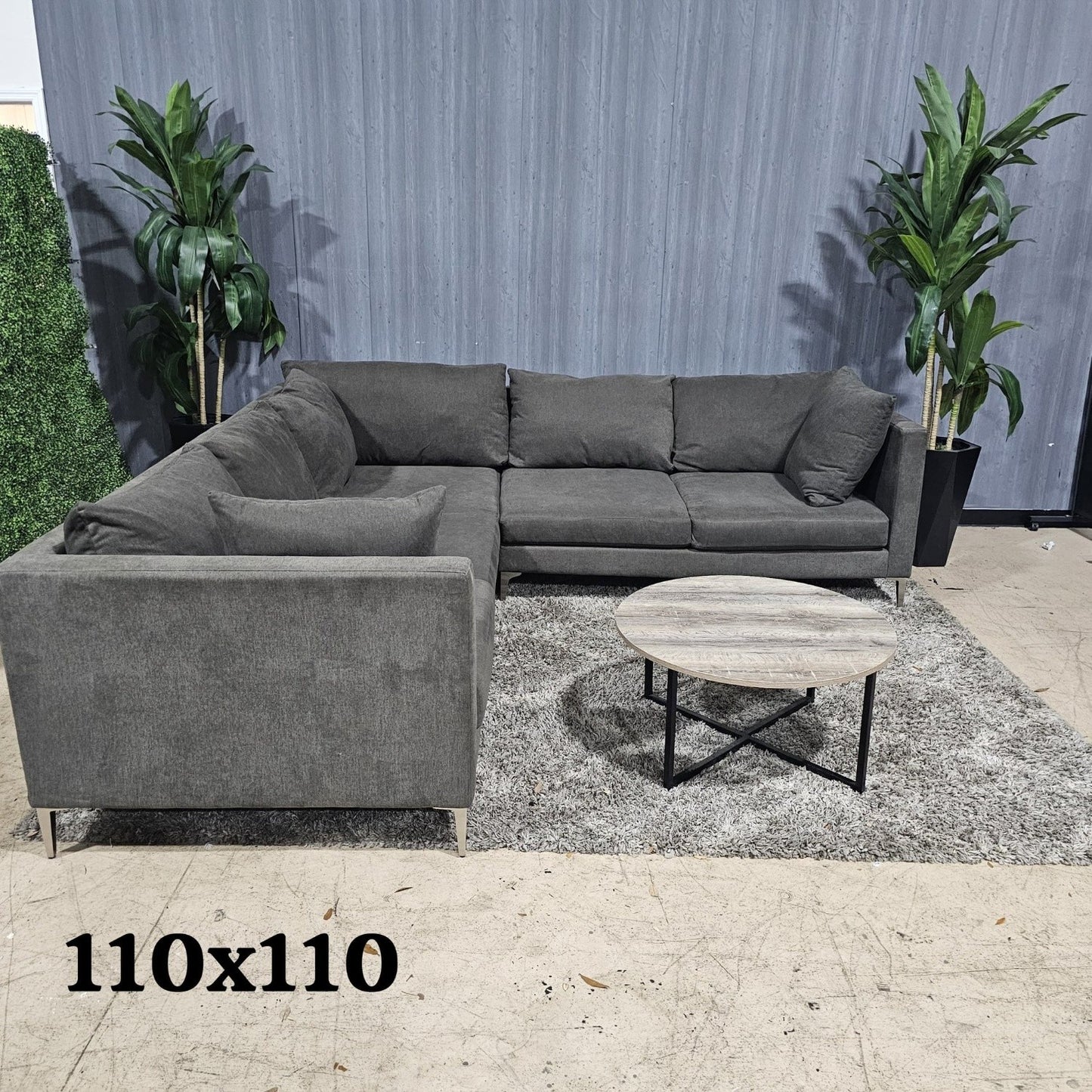 🛋️ Dark Gray Symmetrical Sectional Sofa (Delivery Available!! )