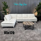 💎 White Italian Leather Sectional Sofa (Delivery Available!! )