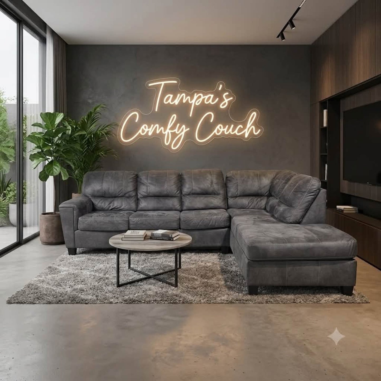🛋️ Ashley’s Charcoal Sectional Sofa (Delivery Available!! )