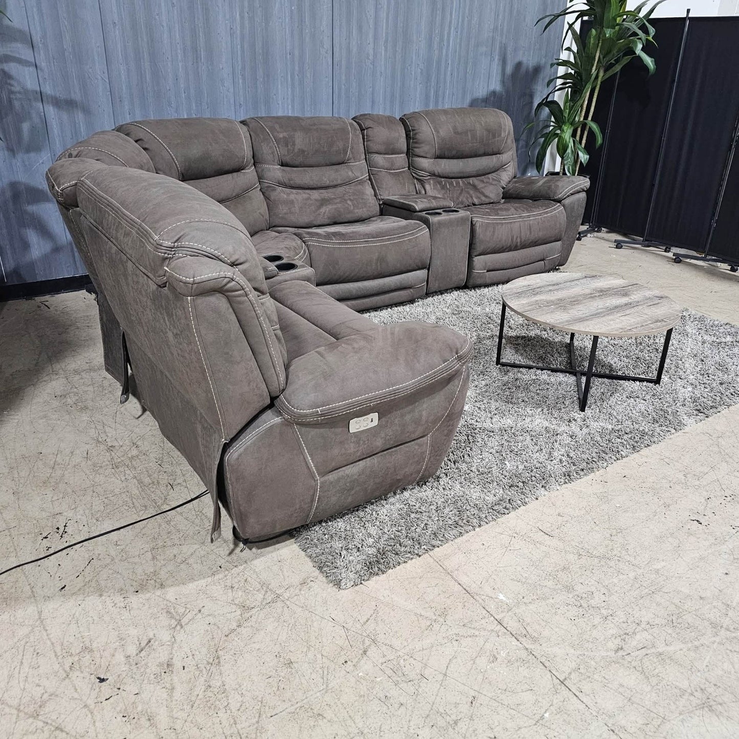 Brown Microsuede Reclining Sectional (Delivery Available!! )