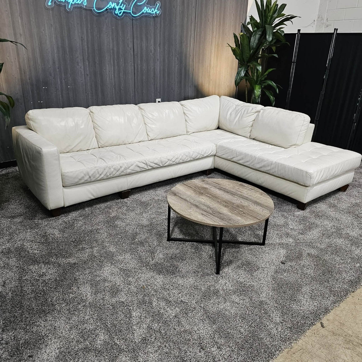 Cream Natuzzi Sectional Sofa