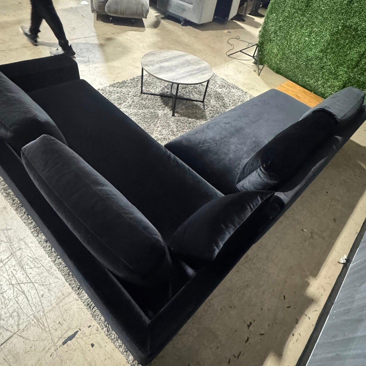 🛋️Black Velvet Dresden Sectional Sofa -Rove Concepts