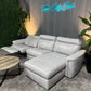 Small Full Grain Leather Reclining Sectional