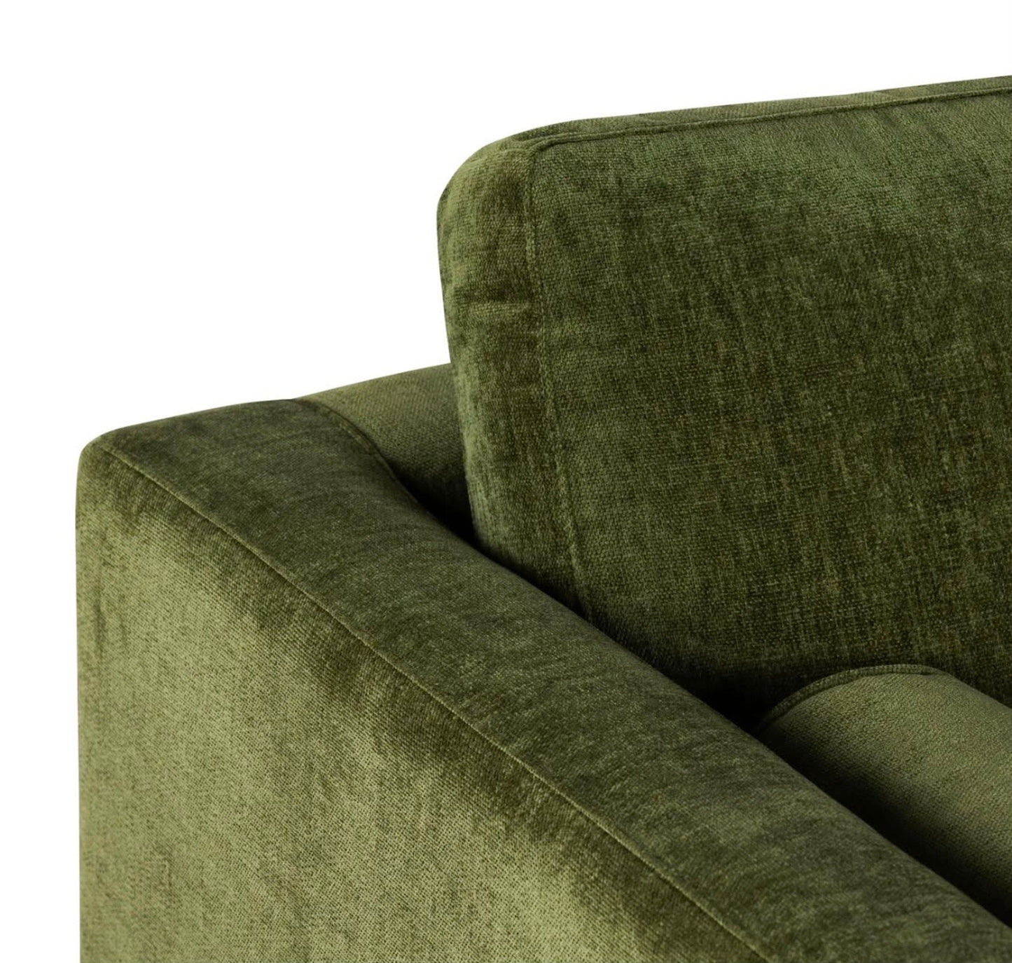 Poly & Bark Napa Velvet Sofa – Distressed Green | Brand New in Box