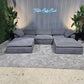 RH- Gray Linen Restoration Hardware Original Cloud Couch (5pc) | Luxe