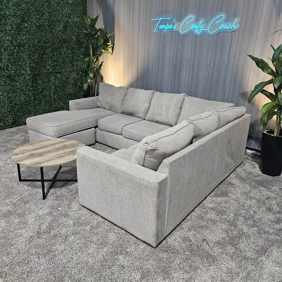Comfy Gray Ushaped Sectional