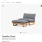 Dweller Outdoor Chair & Ottoman – Sunbrella Avery Indigo | Set of 2 | Brand New (Delivery Available!! )