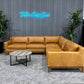 Brand New- Zyon 116" Leather L-Shaped Corner Sectional Sofa - Poly&Bark (Delivery Available!! )
