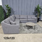 RH - Gray Restoration Hardware Linen Original Cloud Couch (5pc) | Classic Slope Arm (Delivery Available!! )