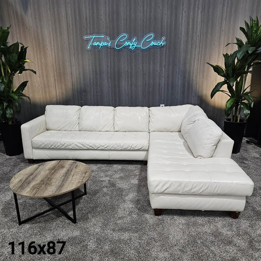Cream Natuzzi Sectional Sofa