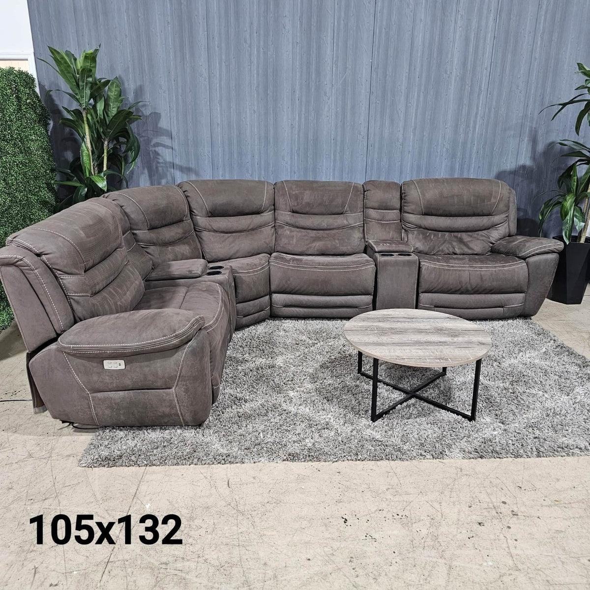 Brown Microsuede Reclining Sectional (Delivery Available!! )