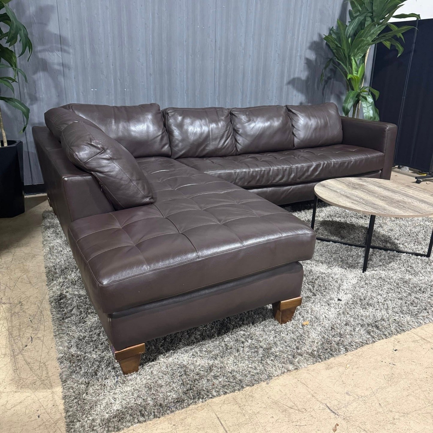 🛋️ Genuine Leather Sectional Sofa (Delivery Available!! )