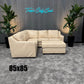 Cream Italian Leather Sectional Sofa (Delivery Available!! )