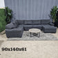 🛋️ Large Charcoal Ushaoed Sectional (Delivery Available!! )