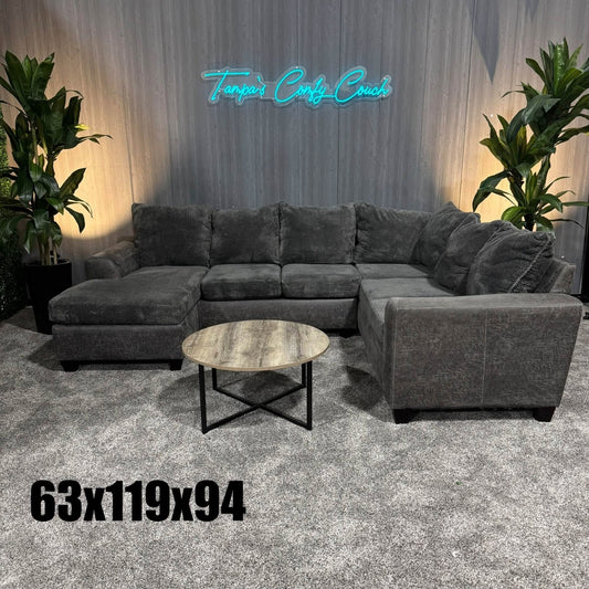 Charcoal Ushaped Sectional Sofa (Delivery Available!! )