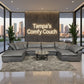 RH- Gray Leather Restoration Hardware Original Cloud Couch (6pc)